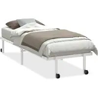 vidaXL Bettgestell ohne Matratze Klappbar Weiß 80x200 cm Stahl