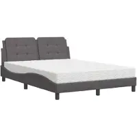 vidaXL Bettgestell ohne Matratze "Zadar" Grau 120x200 cm Kunstleder