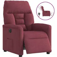 vidaXL Relaxsessel Elektrisch Weinrot Stoff