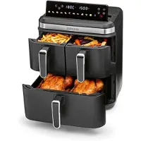 DS Produkte GOURMETmaxx FryUp3 Vertikale Heißluftfritteuse 3 Kammern - Airfryer XXL 17 Liter