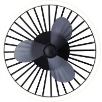Brilliant Drahtlampe Deckenventilator Capo schwarz