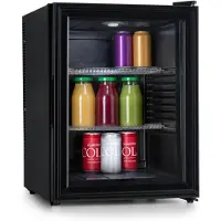 Klarstein Brooklyn 42 Mini-Kühlschrank Glastür LED Ablage Schwarz