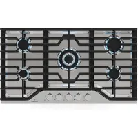 Klarstein Turbocast Gaskochfeld - 5-Brenner Edelstahl 304, 3,4 kW Wokbrenner, Gusseiserne Pfannenhalter, Elektrische Zündung, Sicherheitsabschaltung, LPG-Umrüstsatz, Gasherdplatte
