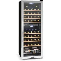 Klarstein Vinamour 54 Duo Weinkühlschrank 2 Zonen 148 Ltr 54 Fl Touch-Display Schwarz