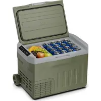 Klarstein PolarForce 30-Liter-Kühlbox – Elektrische Kompressor-Kühlbox mit LCD-Bedienfeld, -20°C bis 20°C, ECO-Modus, Batteriewächter, Räder und Griffe, Ideal für Camping und Road-Trips, Gefrierbox