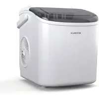 Klarstein Eiswürfelmaschine - 12kg/24h, 2 Größen, 1,3L Wassertank, LED-Anzeigen, transparenter Deckel, tragbar, Eiswürfelbereiter für Partys/Gartenfeste