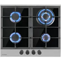 Klarstein Gaskocher 4-Flammig, 8 kW Einbau-Gaskocher für Innenbereich, Edelstahl-Gaskocher für Wohnmobil, 4-Flammiger Gaskocher, Moderner Einbau Gasherd, Vier Brenner Gas Herd