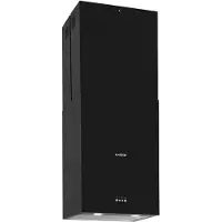 Klarstein Dunstabzug, Insel-Dunstabzug Hängend, Abluft/Umluft-Dunstabzug, Moderne Dunstabzugshaube mit 3 Stufen, Timer, 641 m³/h Luftstrom, Aktivkohlefilter, Effiziente Inselhaube, Schwarz