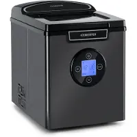 Klarstein Eiswürfelmaschine Klein, 1,8 L Eiswürfelbereiter, Eiswürfelmaschine für 12 kg Große & Kleine Eiswürfel, Mini-Eiswürfelmaschine mit LED-Display, Eiswürfelbereiter Selbstreinigend