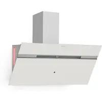 Klarstein Alina Dunstabzugshaube - 90cm Kopffreihaube, 615 m³/h, A, LED-Beleuchtung, Geräuscharm 54 dB, Abluft & Umluft, Intelligente Steuerung, Weiß