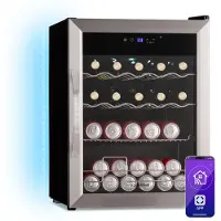 Klarstein Coachella 60 Smart Getränkekühlschrank | WiFi-Steuerung | Edelstahl-Design | 60 L Silber