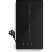 Klarstein PowerGlide Induktionskochfeld - 2-Zonen, 3500W Boost, Touch-Schieberegler, Timer & Kindersicherung, Restwärmeanzeige, Glaskeramik, 30cm, Kochfeld Induktion, Schwarz