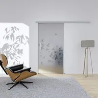 Hansaglas Glasschiebetür Wild 1 900 x 2050 mm DIN Rechts Komplettset Silber Griffstange SoftClose