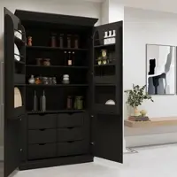 Bessagi Home Kredenz Alvaro ca. 122x220x54 cm Holz Schwarz