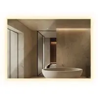 Wallfluent LED Spiegel 70x50 cm Rechteckige Form Mit Warmweiß 3000K Beleuchtung Für Badezimmer Und Ankleidezimmer