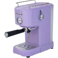 Bergner - Retro-Espressomaschine 15 Bar, 1100 W, 1,2-L-Wassertank, Milchaufschäumer und Siebträger aus Aluminium und Edelstahl