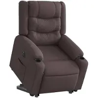 vidaXL Relaxsessel mit Aufstehhilfe Elektrisch Dunkelbraun Stoff