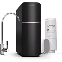 Klarstein Osmose-Wasserfilter-System für Umkehrosmose, 400GPD Untertisch Wasserfilter-System für Trinkwasser, 5-Stufen-Filtration, 2 Filter, Erreicht 99,99% Reinheit, Schnelle RO-Umkehrosmoseanlage