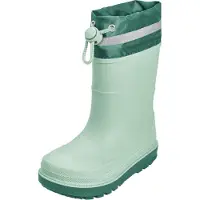 Playshoes Regenstiefel Gefüttert Uni Kinder Gummistiefel, Grün Gefüttert, 22