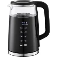 Zilan Wasserkocher, doppelwandig, mit Digitalanzeige, 1,7 l, 2200 W, Warmhaltefu