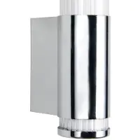 TRIO LED-Wandleuchte Stefano chrom mit Steckdose CCT
