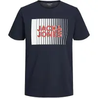 Jack & Jones JJECORP Logo Tee Play SS O-Neck NOOS JNR – Größe 128, Navy Blazer