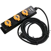 Relectric Professional IP44-Steckdose mit 5 Meter Kabel 3 x 1,5 mm
