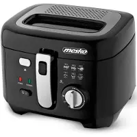 Mesko Home MS 4908, Fritteuse, 2,5 l, Einzelbild, Schwarz, Grau, Tasten, Drehregler, Eigenständig
