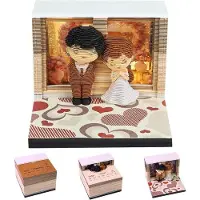 OEM Kalender 2026 - Mini Kalender - 3D Kunstkalender - Papieren Skulptur - Büroraumdekoration - 8,5 x 8,5 x 6,3 cm