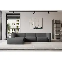 ALTDECOR Ecksofa - MIRA-L2 - 318x179x89 - Dunkelgrau - Corner Sofa Eckcouch Couch L-Form, links/rechts angeordnet