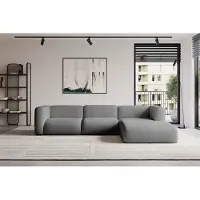 ALTDECOR Ecksofa - MIRA-L2 - 318x179x89 - Grau - Corner Sofa Eckcouch Couch L-Form, links/rechts angeordnet