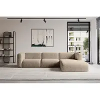ALTDECOR Ecksofa - MIRA-L2 - 318x179x89 - Braun - Corner Sofa Eckcouch Couch L-Form, links/rechts angeordnet