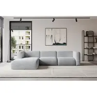 ALTDECOR Ecksofa - MIRA-L2 - 318x179x89 - Grau - Corner Sofa Eckcouch Couch L-Form, links/rechts angeordnet