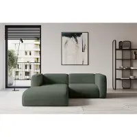 ALTDECOR Ecksofa - MIRA-L1 - 227x179x89 - Grün - Corner Sofa Eckcouch Couch L-Form, links/rechts angeordnet