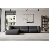 ALTDECOR Ecksofa - MIRA-L2 - 318x179x89 - Schwarz - Corner Sofa Eckcouch Couch L-Form, links/rechts angeordnet