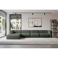 ALTDECOR Ecksofa - MIRA-L3 - 409x179x70 - Grün - Corner Sofa Eckcouch Couch L-Form, links/rechts angeordnet