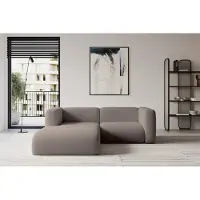 ALTDECOR Ecksofa - MIRA-L1 - 227x179x89 - Braun - Corner Sofa Eckcouch Couch L-Form, links/rechts angeordnet