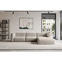ALTDECOR Ecksofa - MIRA-L2 - 318x179x89 - Beige - Corner Sofa Eckcouch Couch L-Form, links/rechts angeordnet