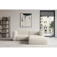 ALTDECOR Ecksofa - MIRA-L1 - 227x179x89 - Beige - Corner Sofa Eckcouch Couch L-Form, links/rechts angeordnet