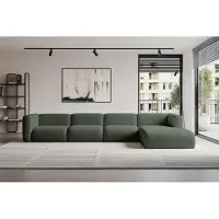 ALTDECOR Ecksofa - MIRA-L3 - 409x179x70 - Grün - Corner Sofa Eckcouch Couch L-Form, links/rechts angeordnet