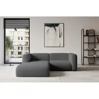 ALTDECOR Ecksofa - MIRA-L1 - 227x179x89 - Grau - Corner Sofa Eckcouch Couch L-Form, links/rechts angeordnet