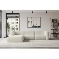 ALTDECOR Ecksofa - MIRA-L2 - 318x179x89 - Creme - Corner Sofa Eckcouch Couch L-Form, links/rechts angeordnet