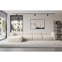 ALTDECOR Ecksofa - MIRA-L3 - 409x179x70 - Beige - Corner Sofa Eckcouch Couch L-Form, links/rechts angeordnet