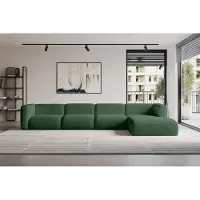 ALTDECOR Ecksofa - MIRA-L3 - 409x179x70 - Grün - Corner Sofa Eckcouch Couch L-Form, links/rechts angeordnet