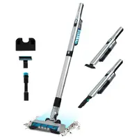 Cecotec 08403, 2-in-1-Stabstaubsauger, Beutellos, Schwarz, Blau, Edelstahl, Trocken, Zyklonal, Elektronisch