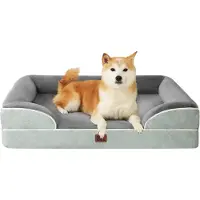 Merkloos Hundebett Orthopädisches Hundebett für kleine Hunde, Hundebett aus Memory-Schaum für mittelgroße Hunde, waschbares Hundesofa, wasserdicht, ru
