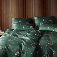 Elegante Mako-Satin Bettwäsche Variete - 155x220 cm + 80x80 cmabsinth