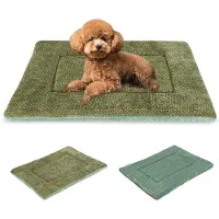 Merkloos Hundebett, waschbares Hundekissen, flauschige Hundematte, wendbar, weiche und warme Hundematte für kleine, mittelgroße und große Hunde XZ016