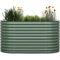 Blumfeldt High Grow Hochbeet - Ergonomisches 1.000-l-Hochbeet aus Rostfreiem Galvalume-Stahl für Gemüse und Kräuter, 80 cm Höhe, Einfache Montage, Frostsicher - Hochbeet aus Metall für Garten