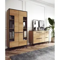 Xl Moebel Gmbh Design Kommoden Schrank Möbel Holz Luxus Wohnwand Sideboard Vitrine 2tlg. Set